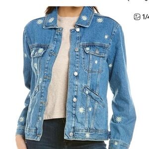Bagatelle Sz XS Denim Jacket with Daisy Embroidery • NWT!